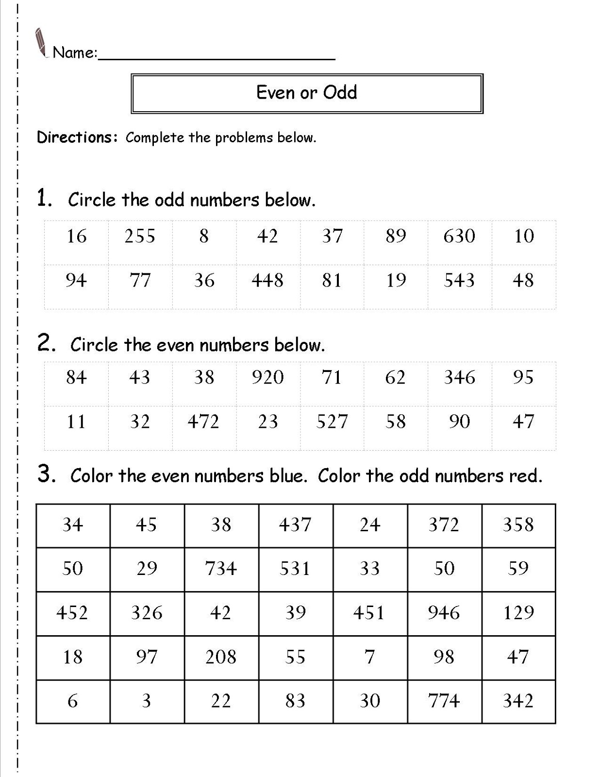 61 Even And Odd Worksheets 8