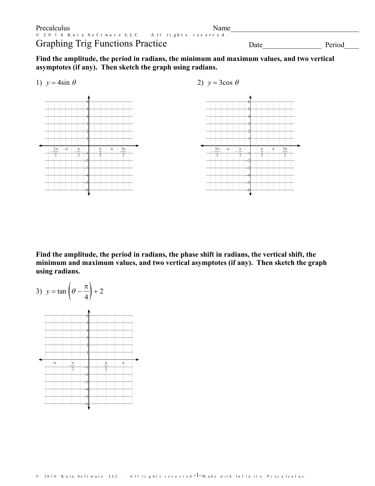 61 Graphing Trig Functions Worksheet 34