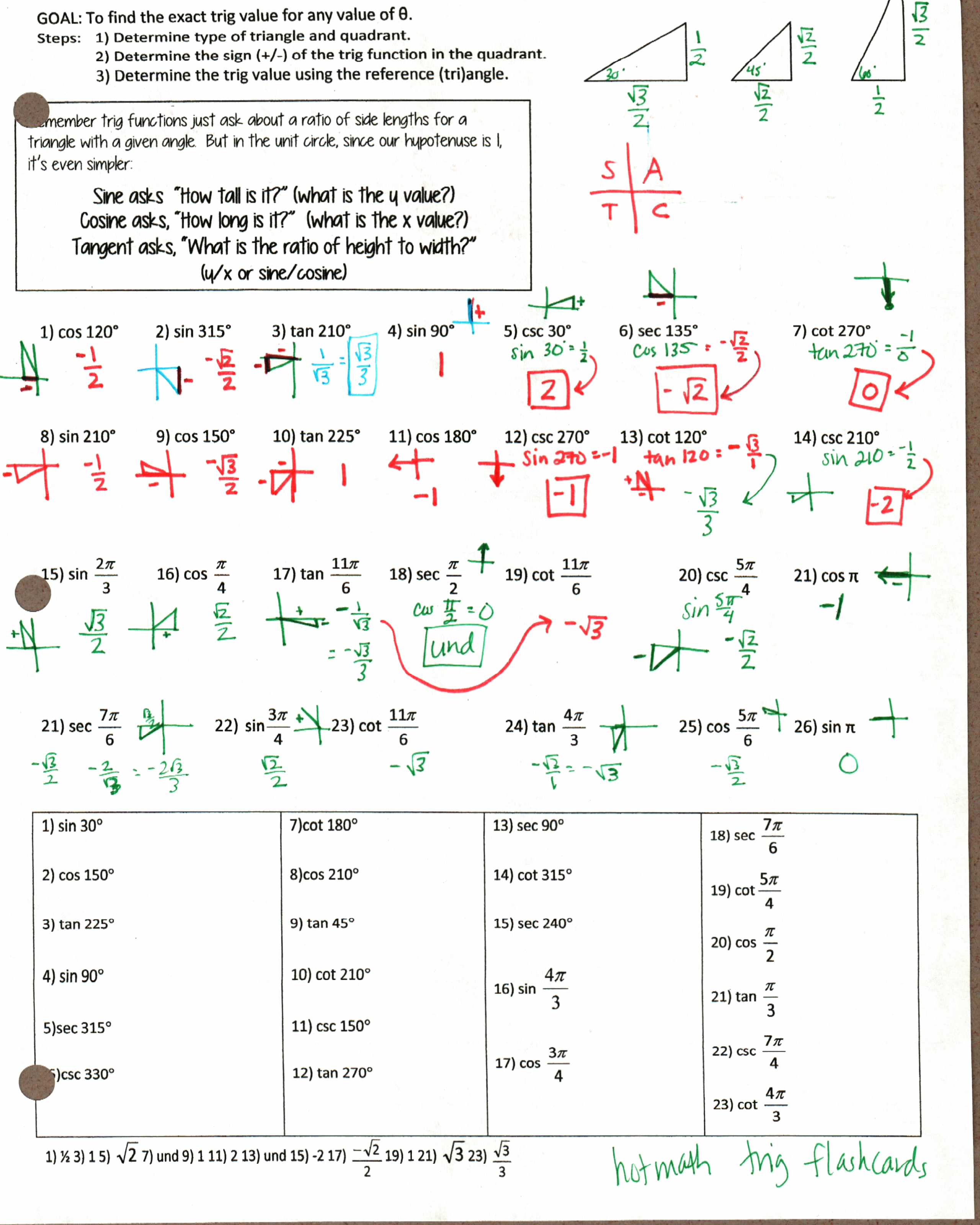 61 Graphing Trig Functions Worksheet 47