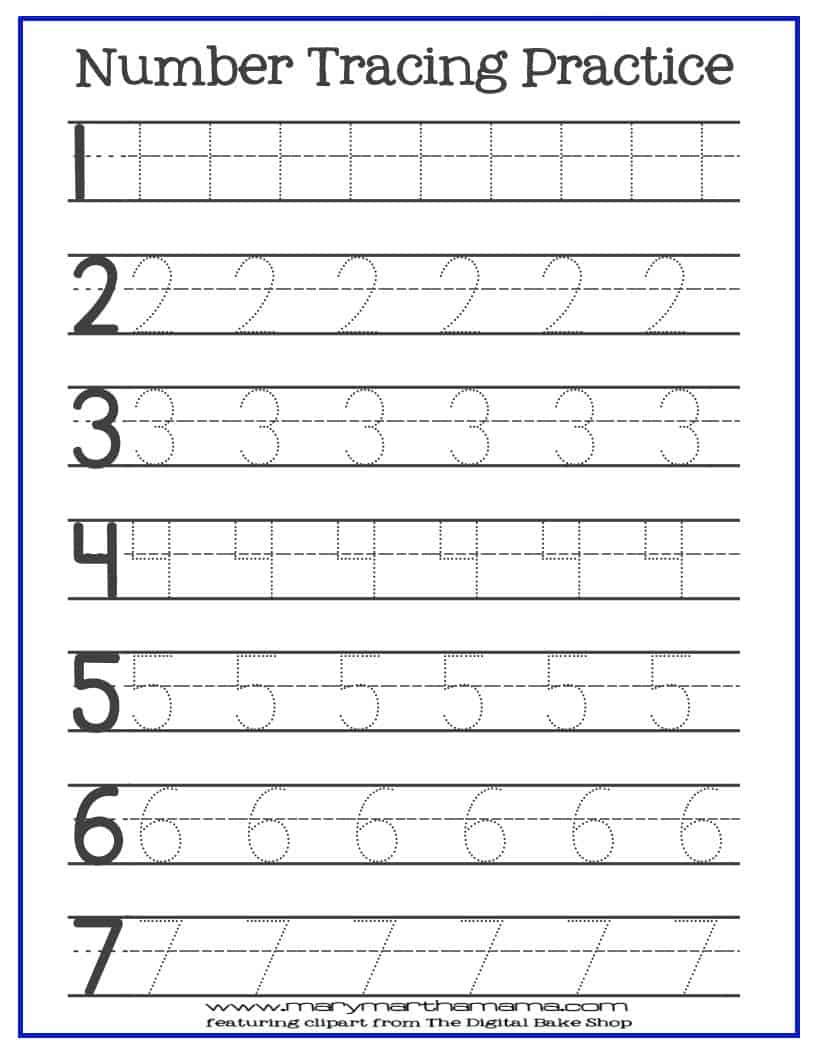 62 Pre K Tracing Worksheets 10