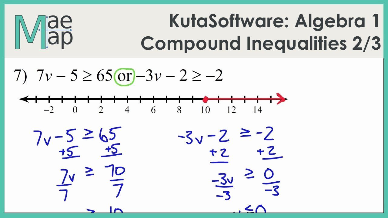 62 Solving Compound Inequalities Worksheet 28