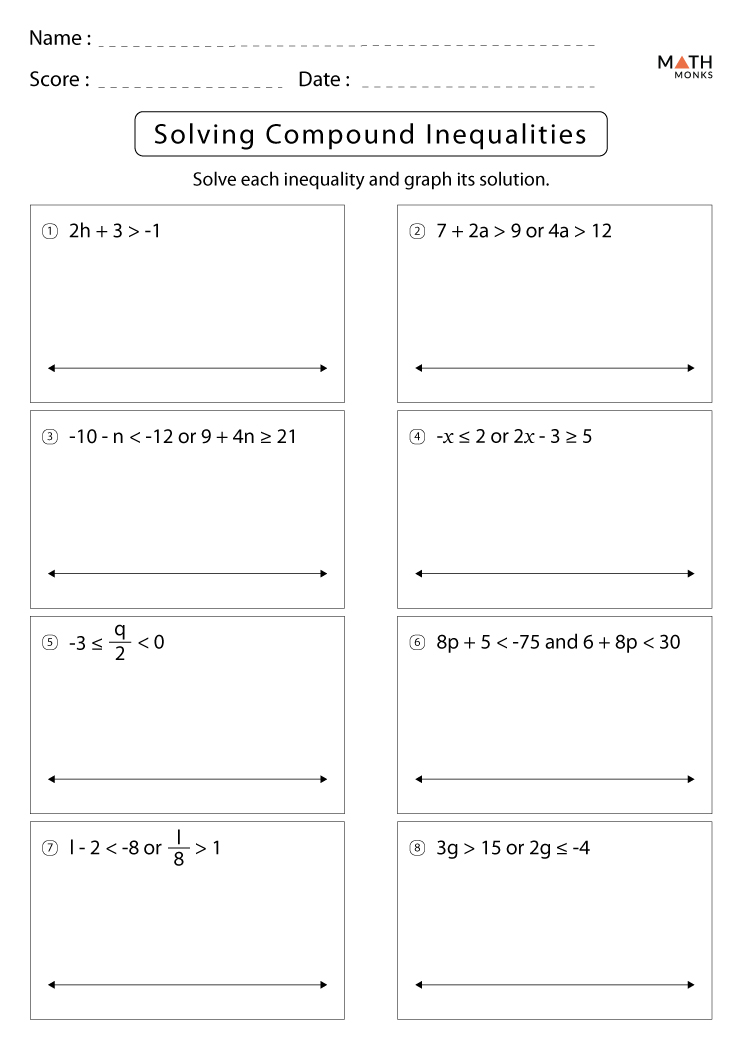 62 Solving Compound Inequalities Worksheet 32