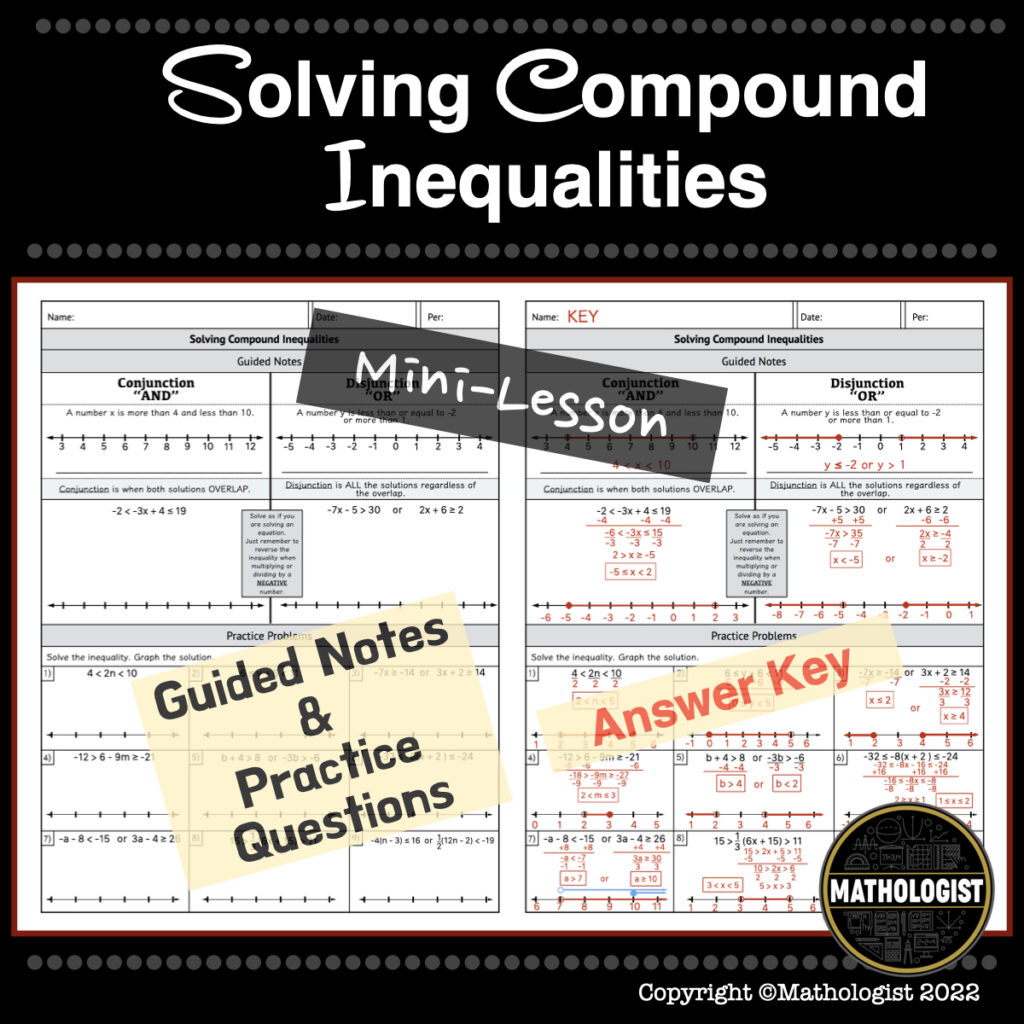 62 Solving Compound Inequalities Worksheet 40