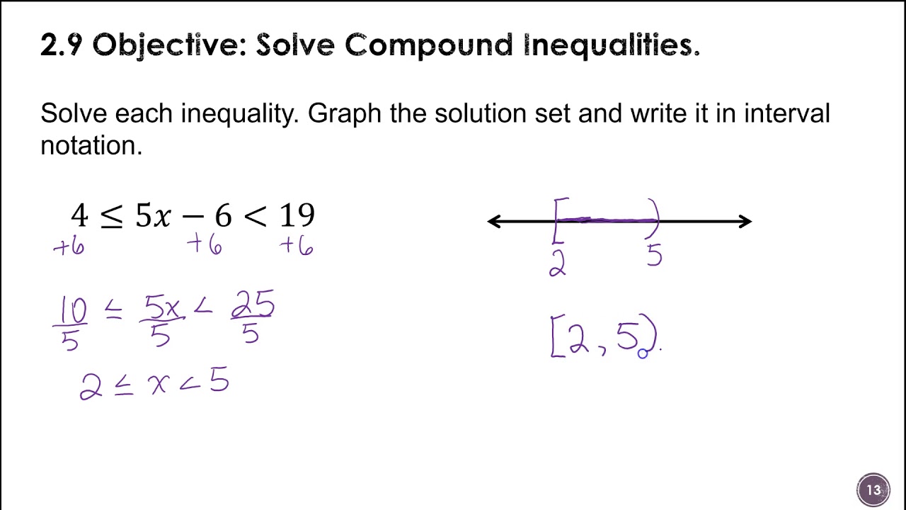 62 Solving Compound Inequalities Worksheet 5