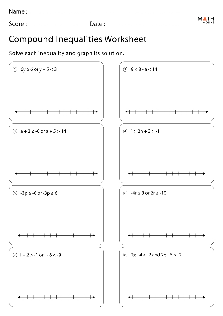 62 Solving Compound Inequalities Worksheet 64