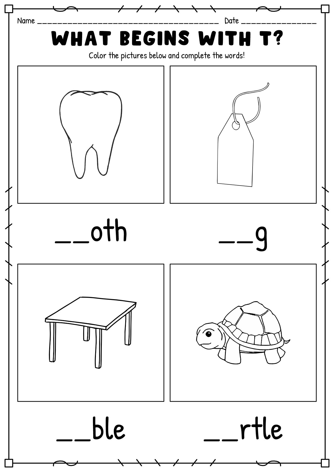 63 Kindergarten Language Arts Worksheets 44