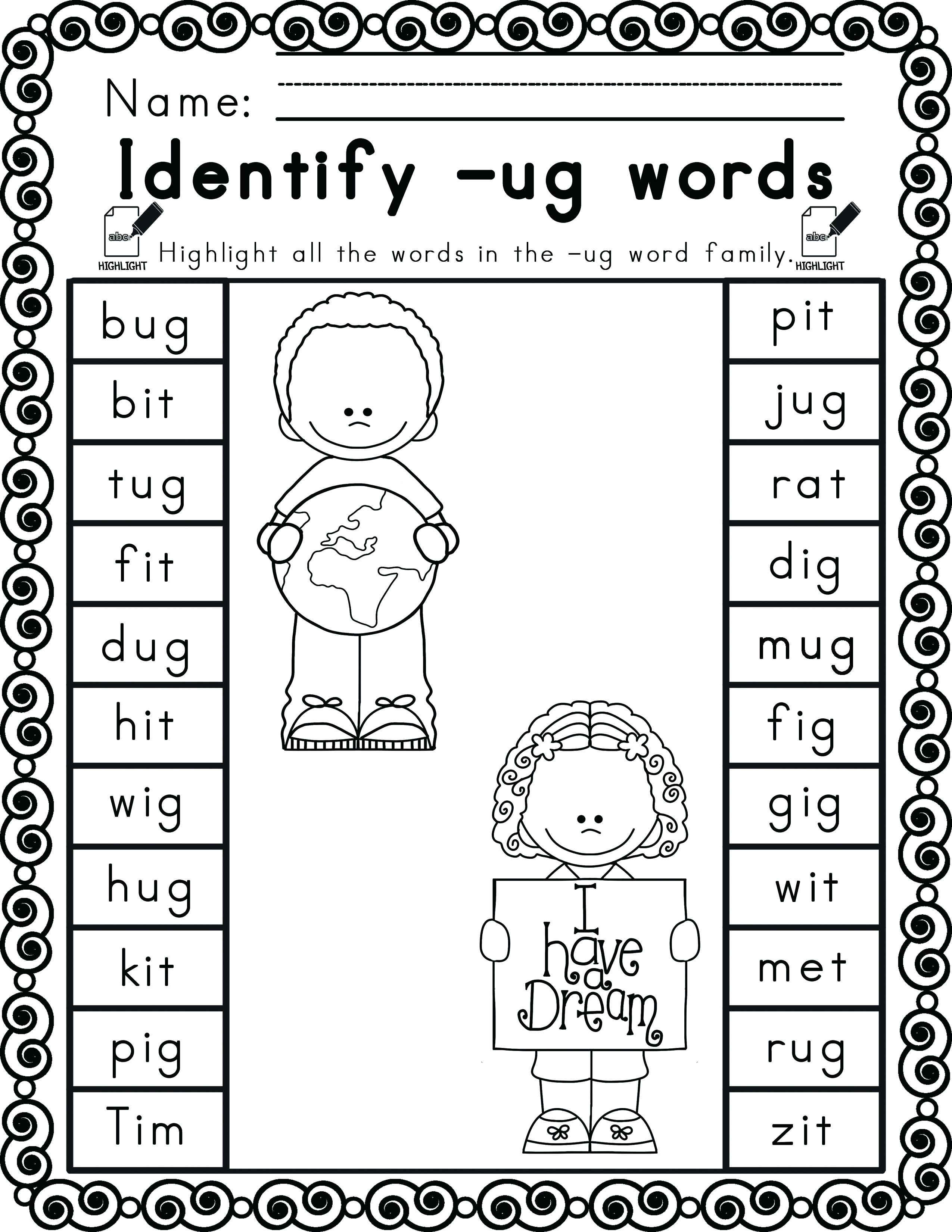 63 Kindergarten Language Arts Worksheets 54