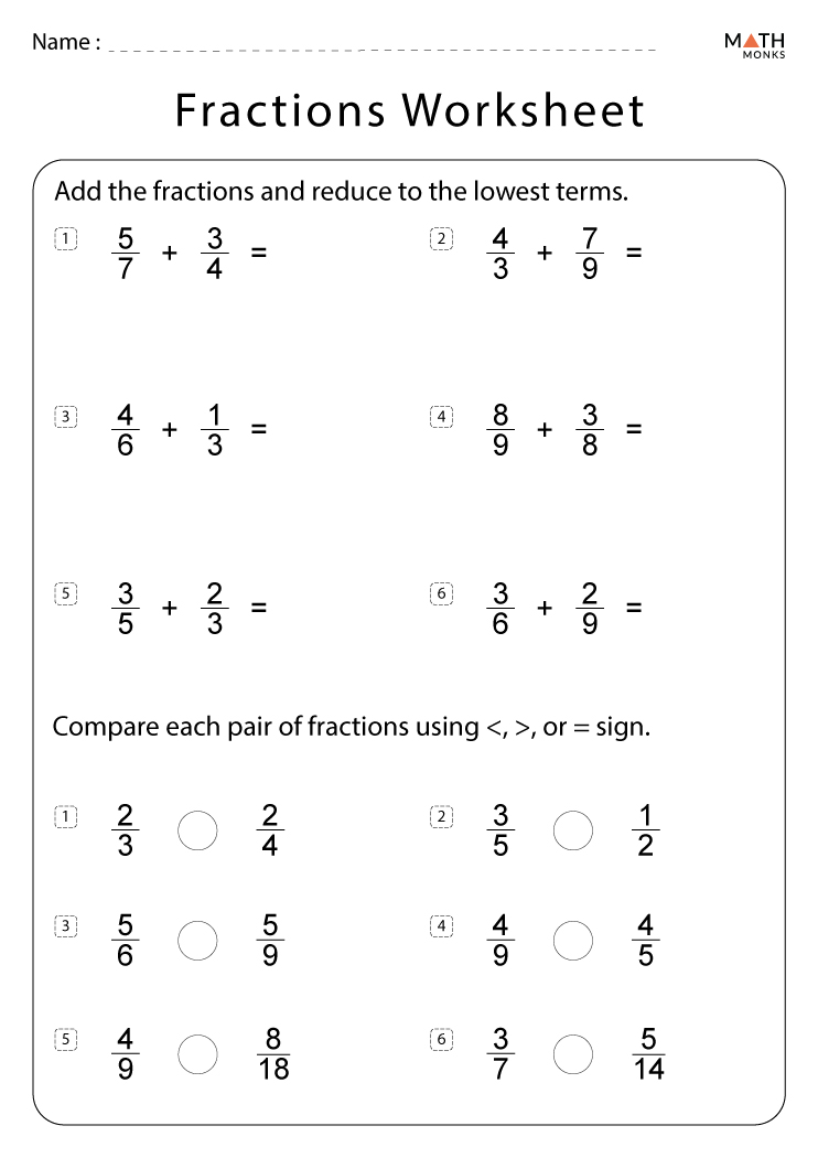 65 Fractions Worksheets Grade 5 14