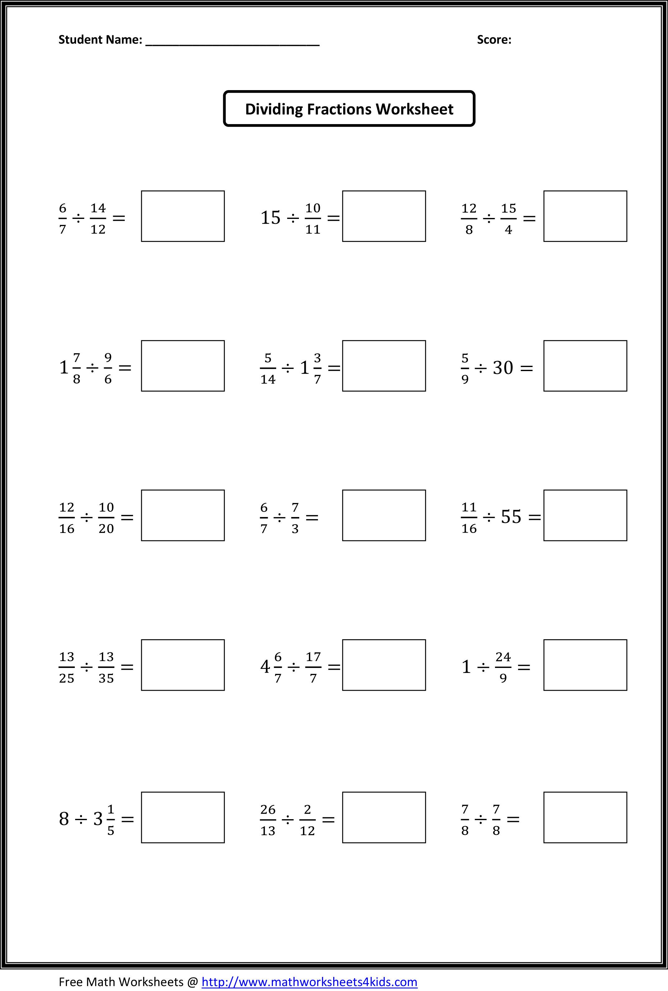 65 Fractions Worksheets Grade 5 24