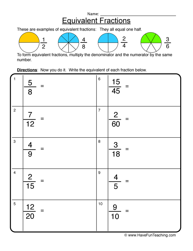 65 Fractions Worksheets Grade 5 38