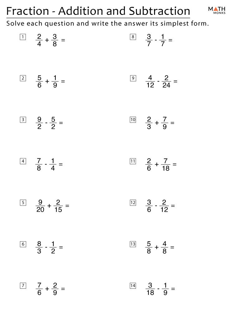 65 Fractions Worksheets Grade 5 54