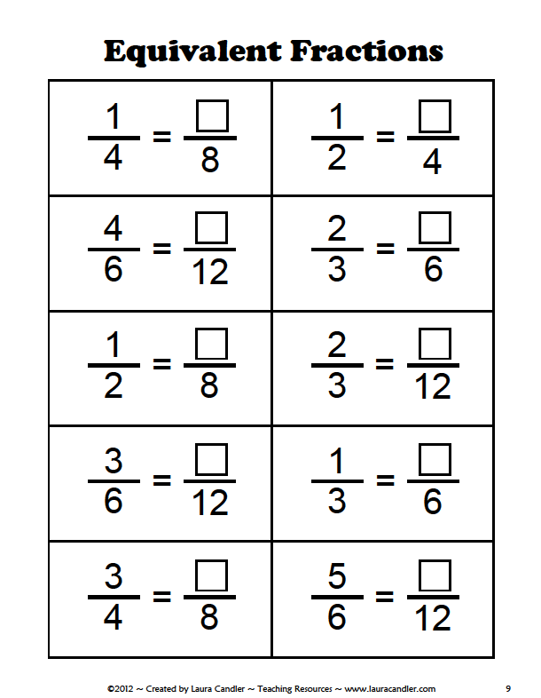 65 Fractions Worksheets Grade 5 6