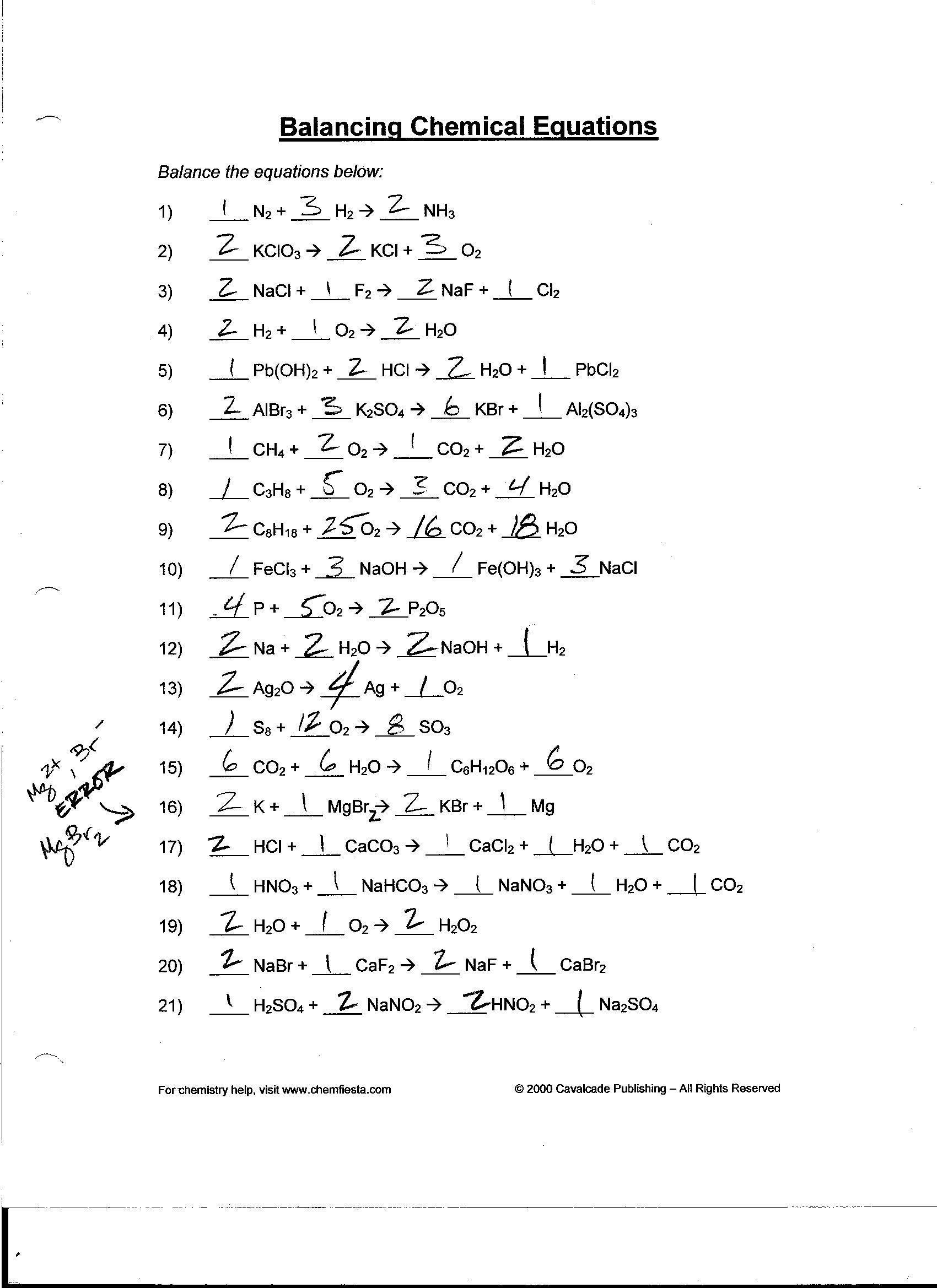 65 Writing Chemical Equations Worksheet 33