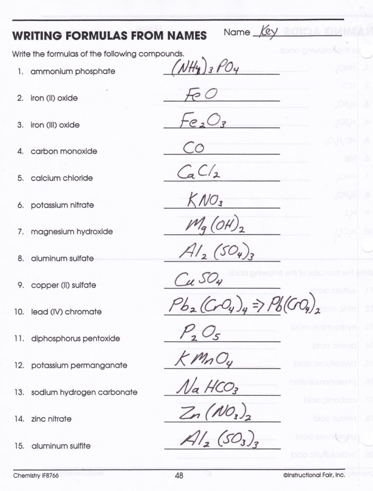 65 Writing Chemical Equations Worksheet 35