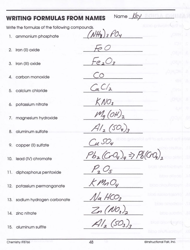 65 Writing Chemical Equations Worksheet 8