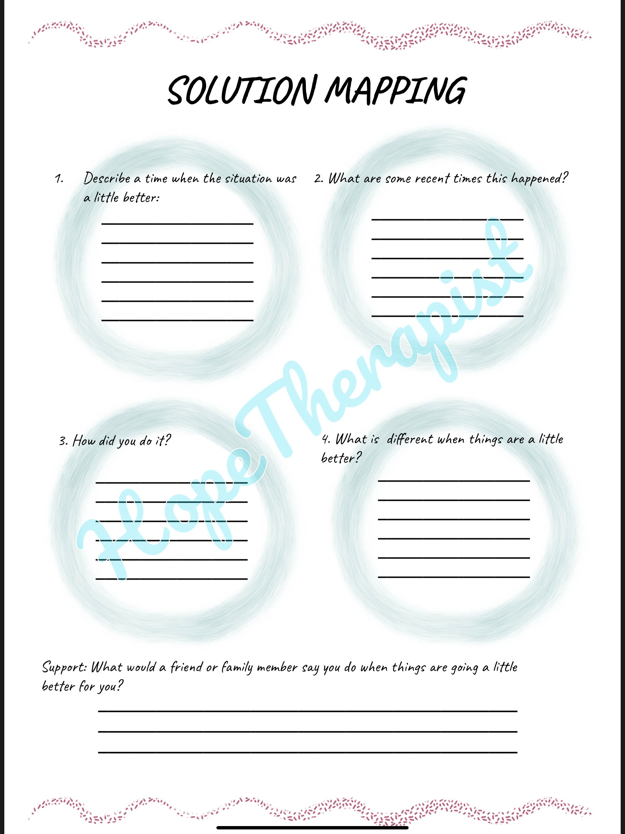 30 Solution Focused Therapy Worksheets 6