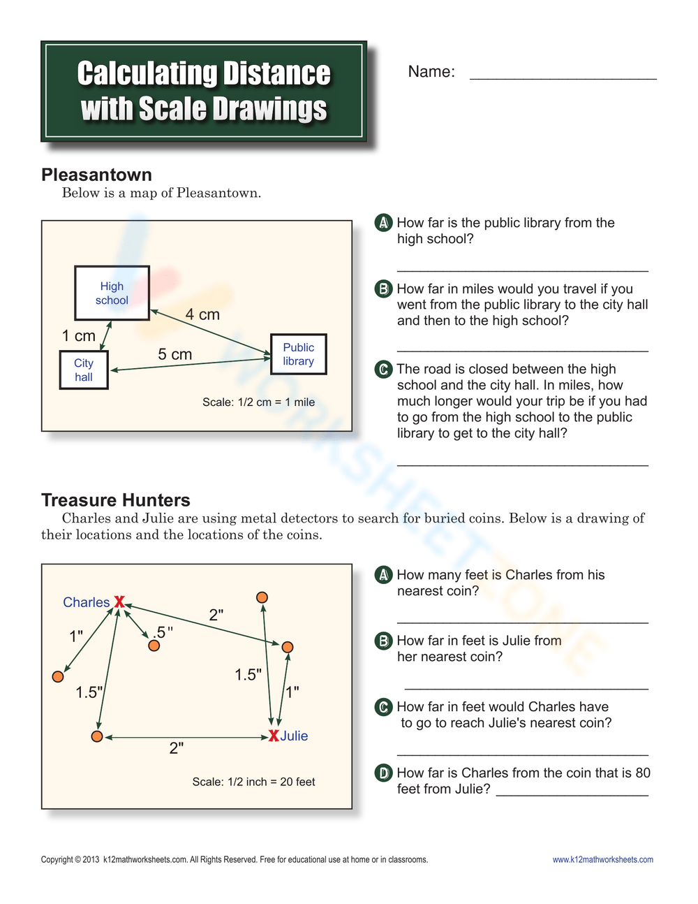 30 Worksheet On Scale Drawings 28