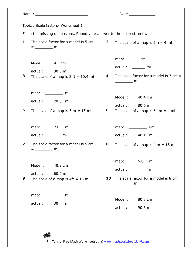 30 Worksheet On Scale Drawings 30