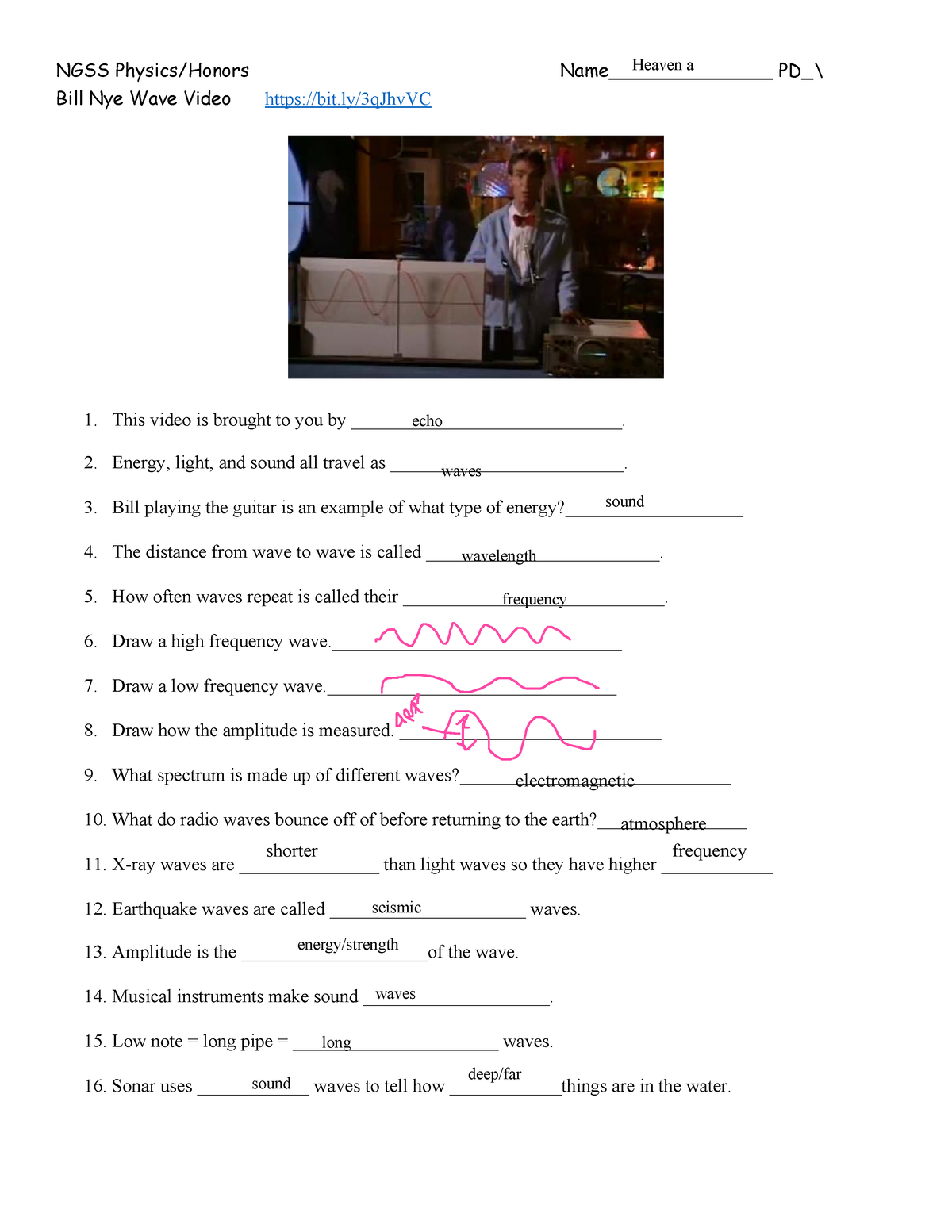 35 Bill Nye Motion Worksheet 17