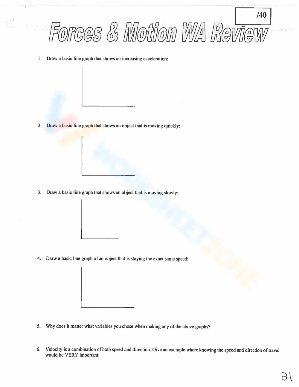 35 Bill Nye Motion Worksheet 20