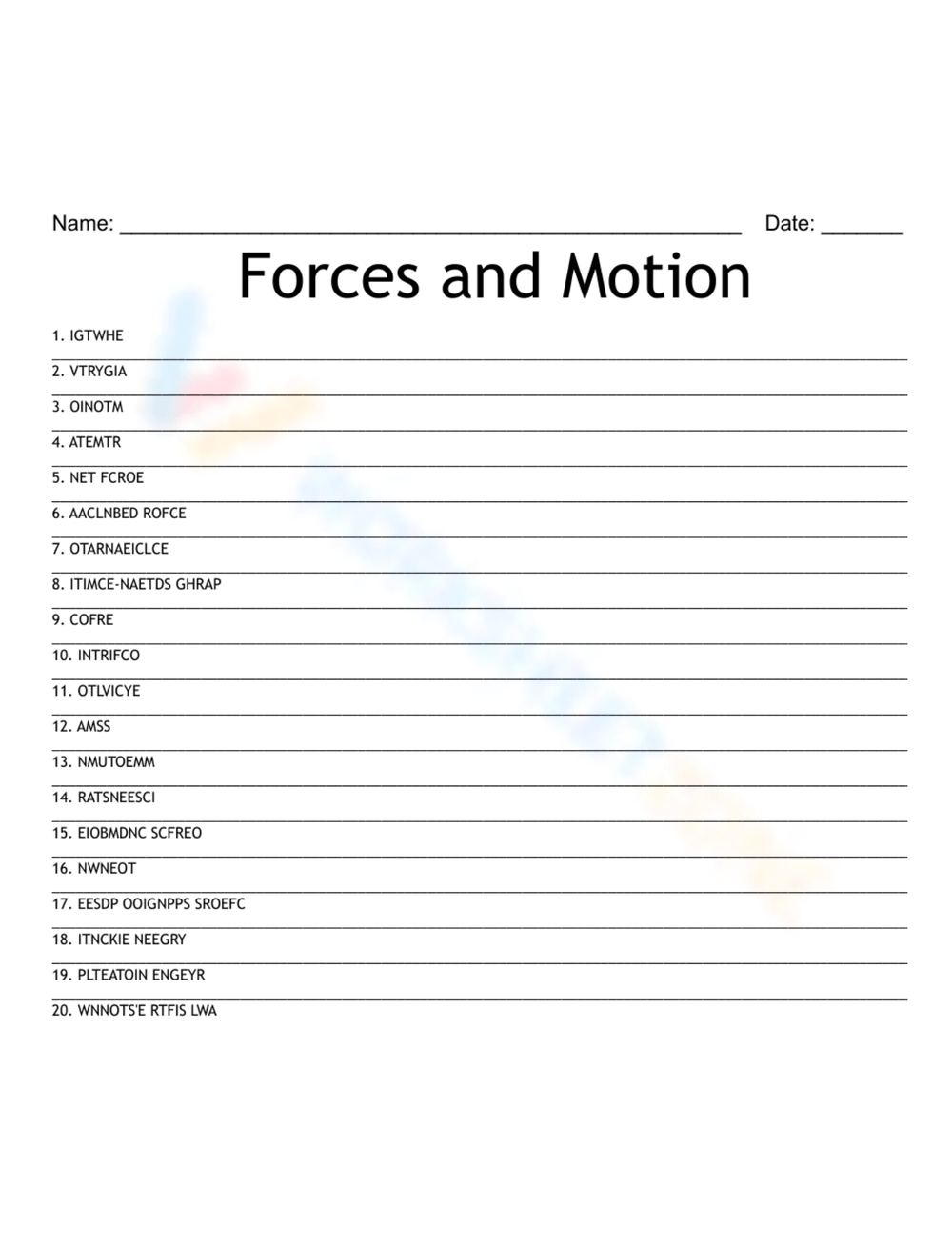 35 Bill Nye Motion Worksheet 4