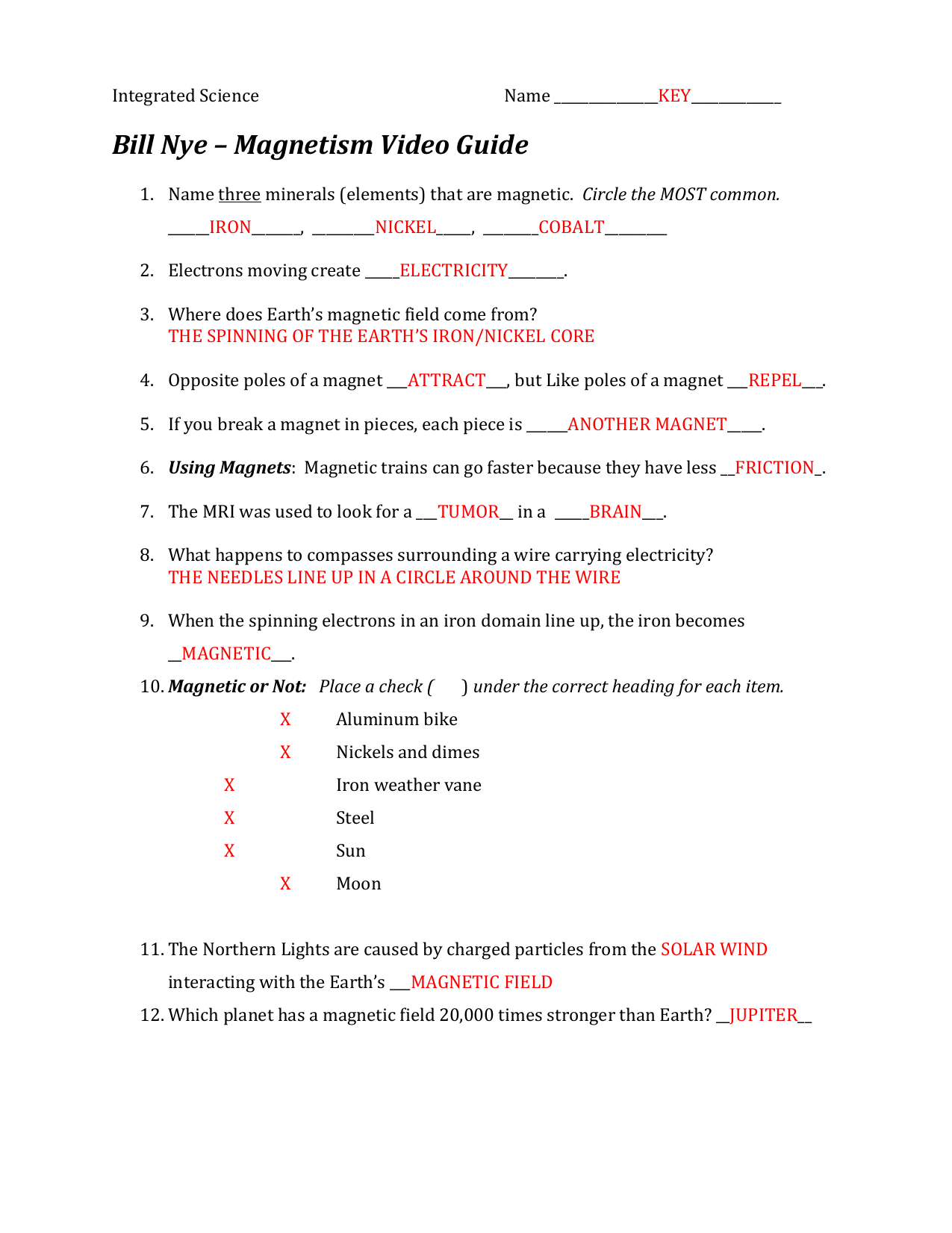 35 Bill Nye Motion Worksheet 8