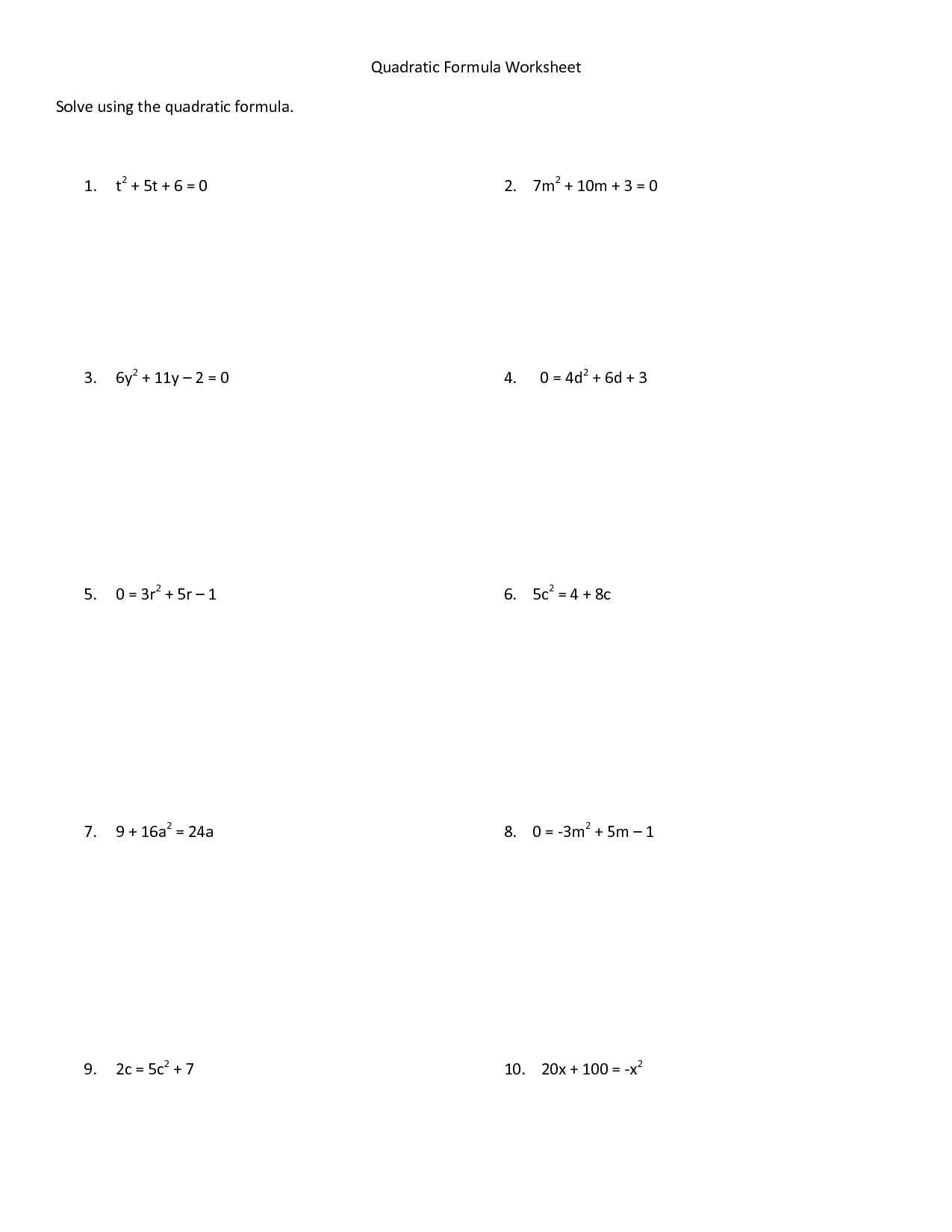 40 Factoring Quadratic Equations Worksheet 27