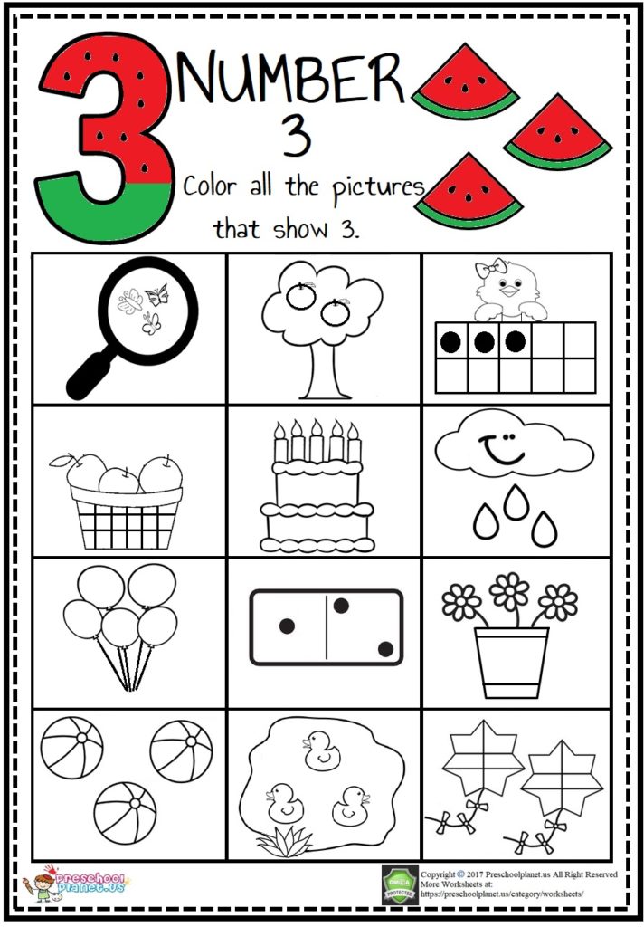 50 Number 3 Worksheet Preschool 26