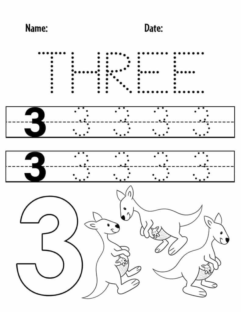 50 Number 3 Worksheet Preschool 27