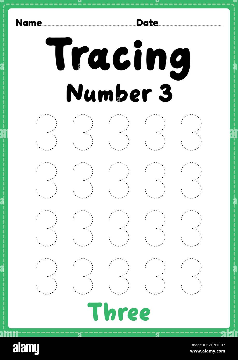 50 Number 3 Worksheet Preschool 42