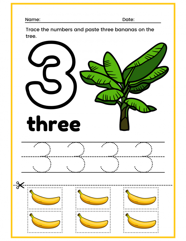 50 Number 3 Worksheet Preschool 59