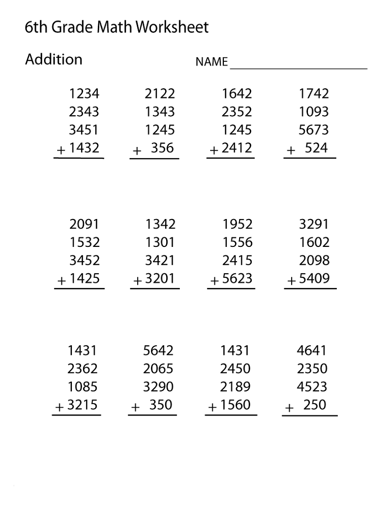 50 Worksheet For 6Th Graders 1