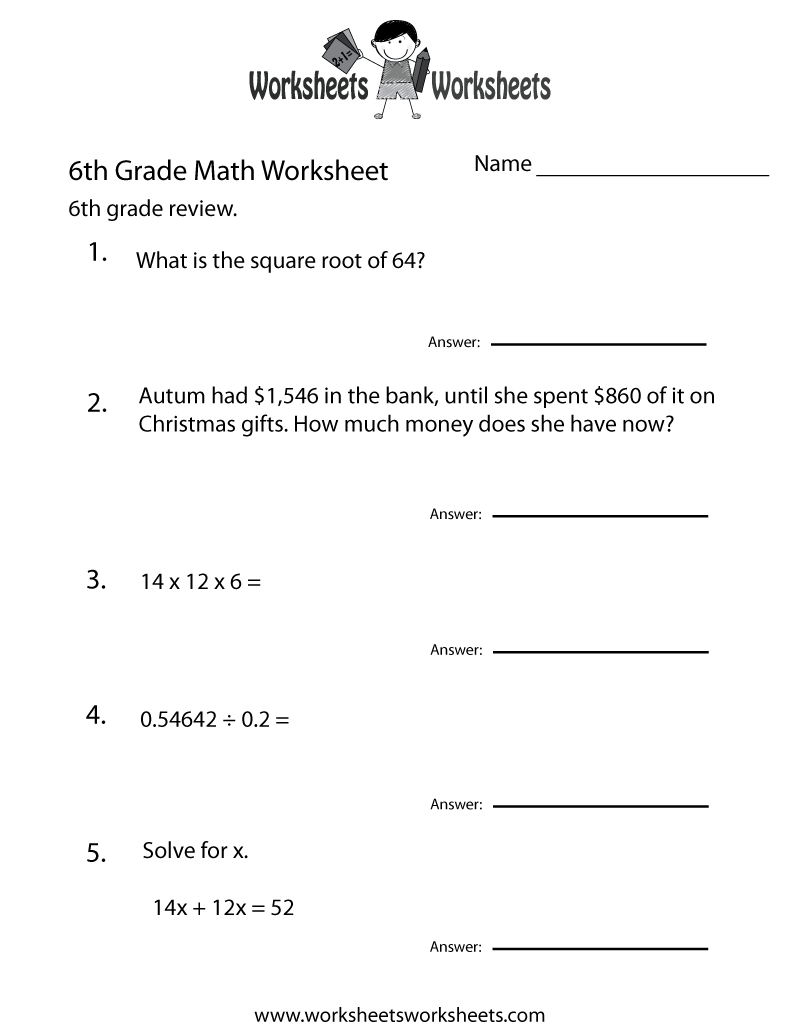 50 Worksheet For 6Th Graders 31