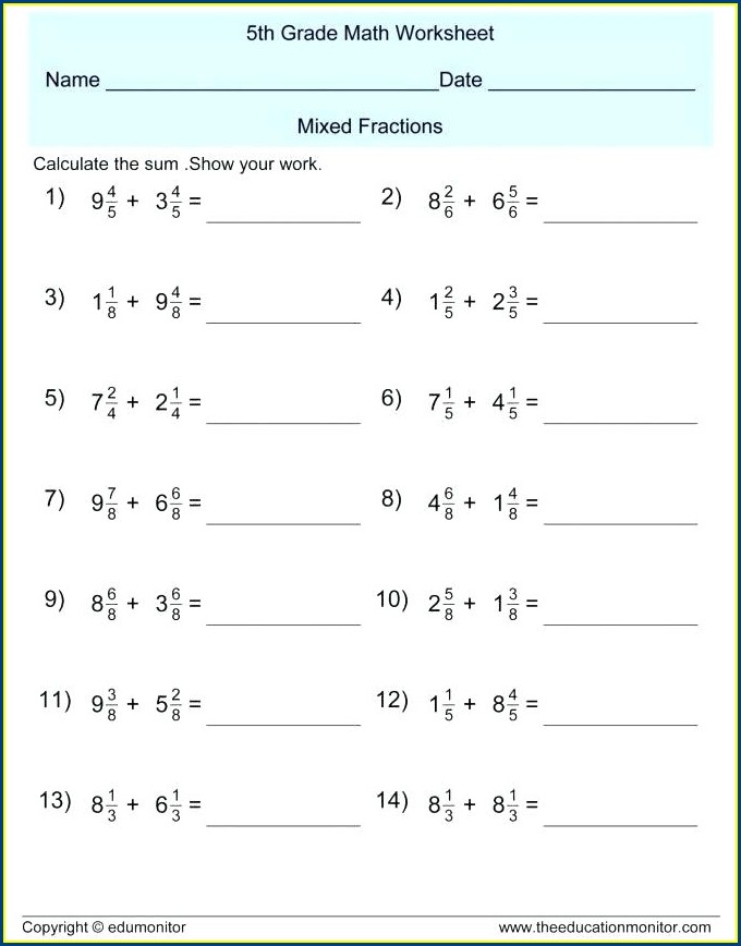 50 Worksheet For 6Th Graders 50