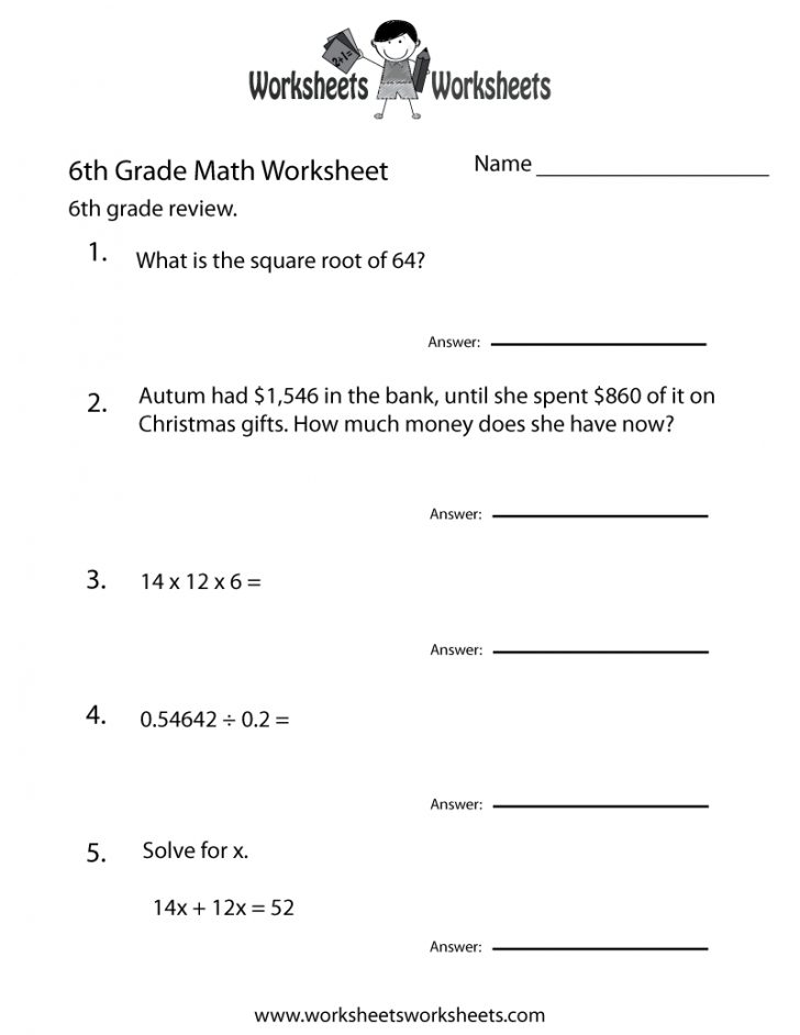 50 Worksheet For 6Th Graders 56