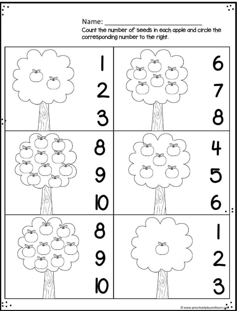 60 Free Prek Printable Worksheets 25