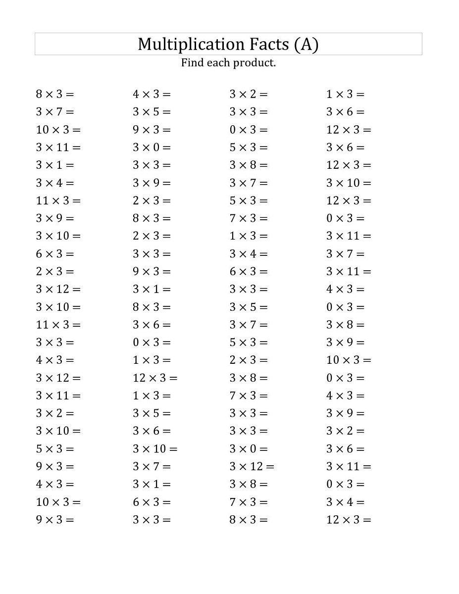 60 Free Worksheets For Multiplication 10