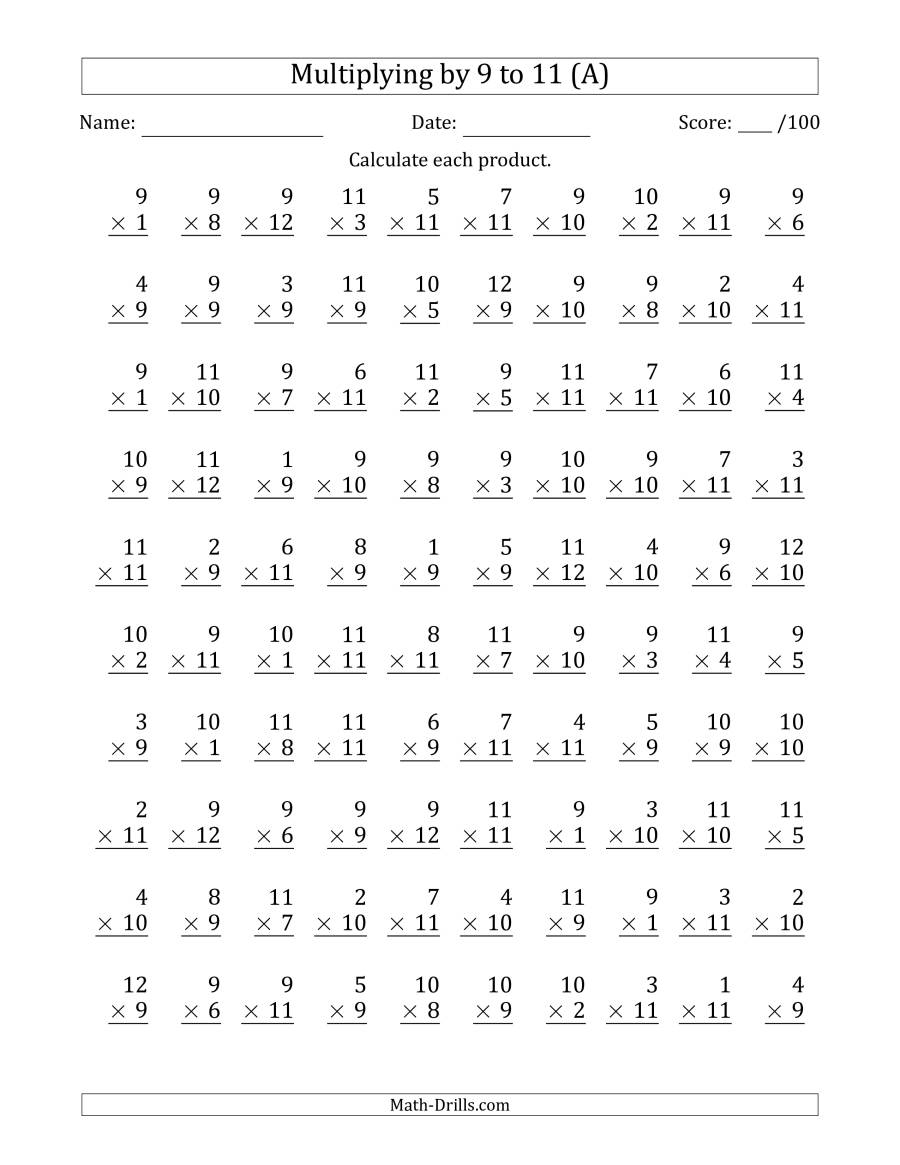 60 Free Worksheets For Multiplication 17