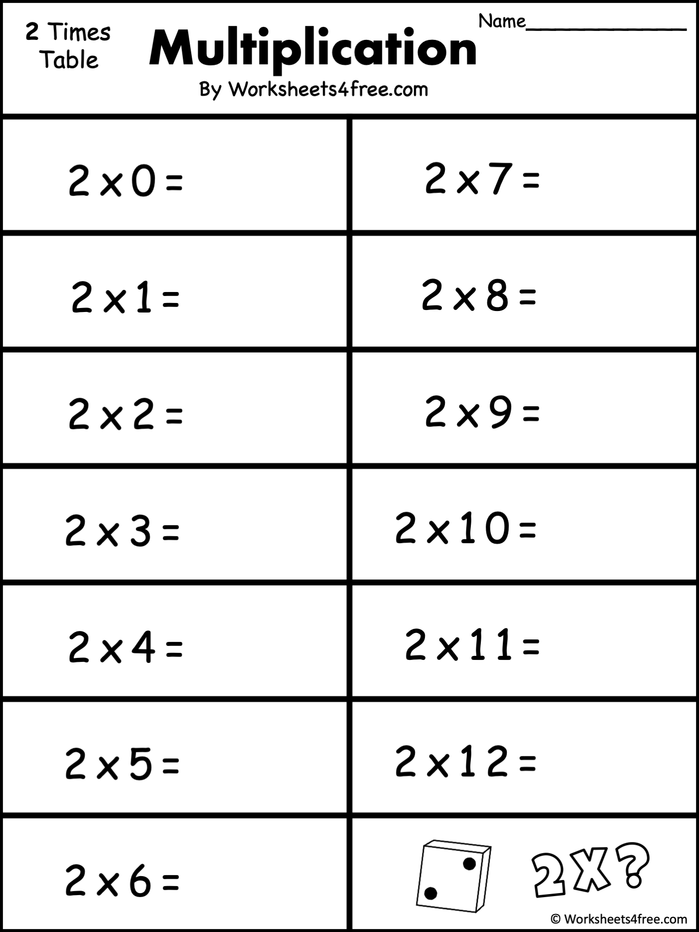 60 Free Worksheets For Multiplication 32