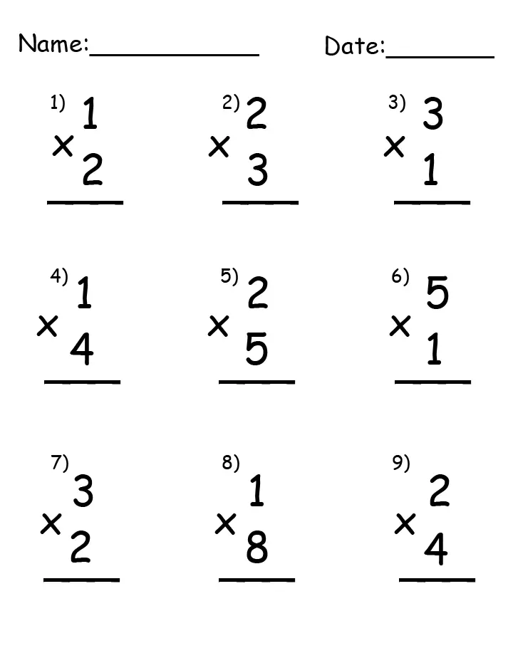 60 Free Worksheets For Multiplication 38