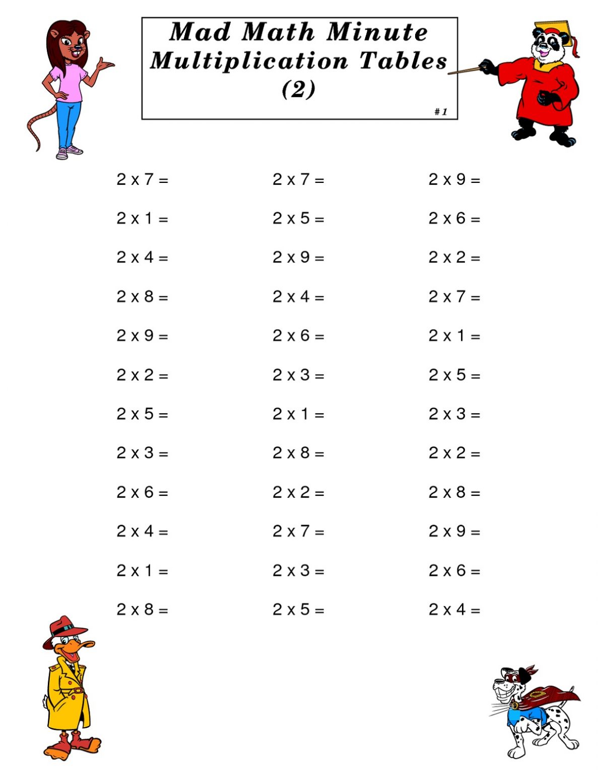 60 Free Worksheets For Multiplication 41