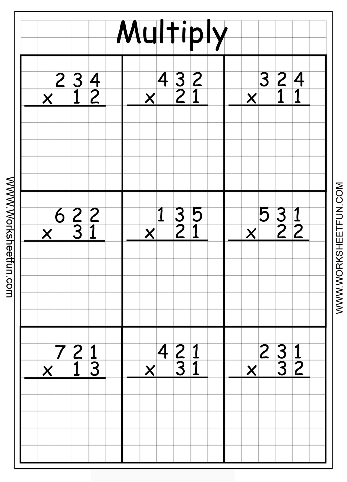 60 Free Worksheets For Multiplication 8