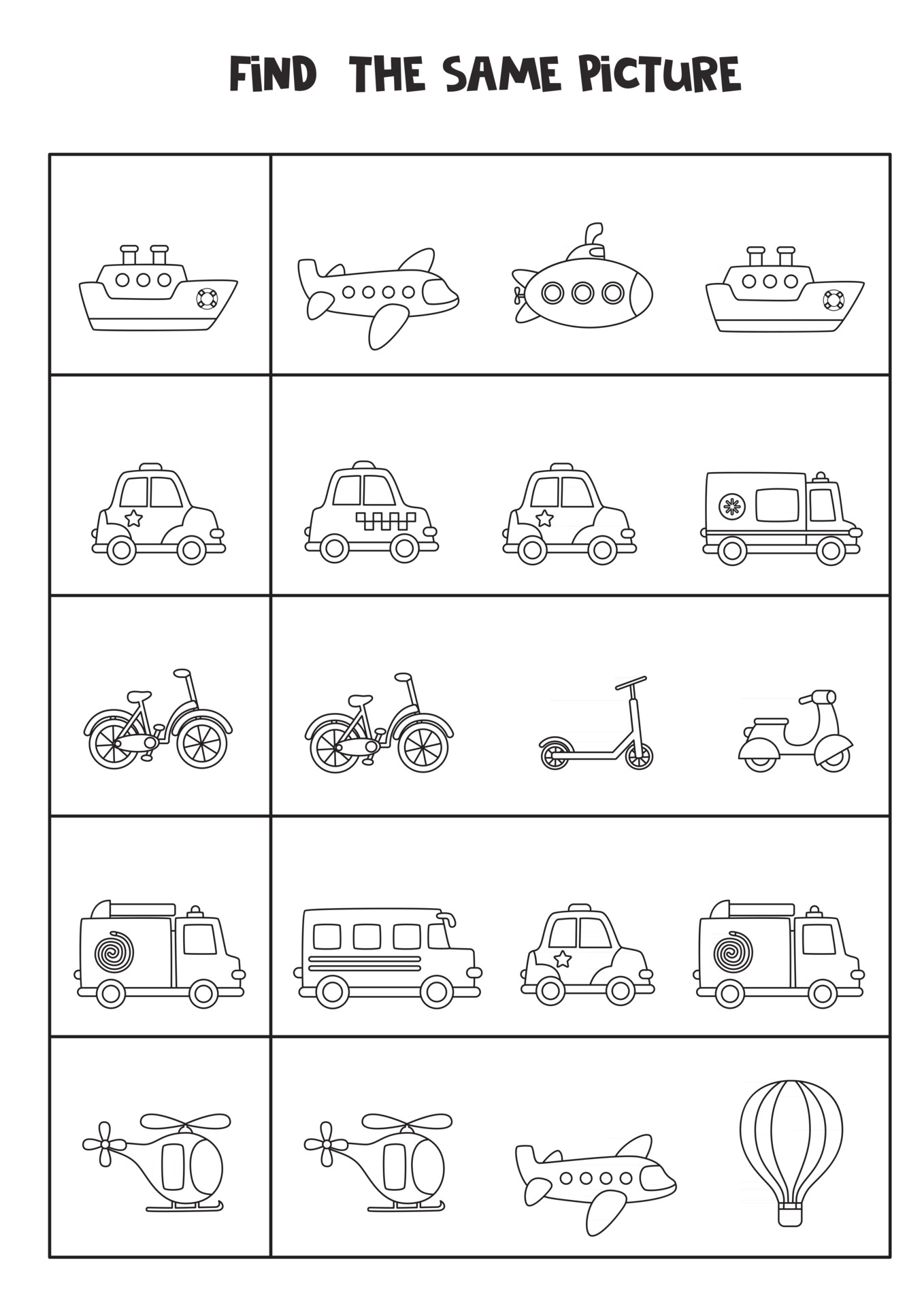 61 Transportation Worksheets For Preschool 29