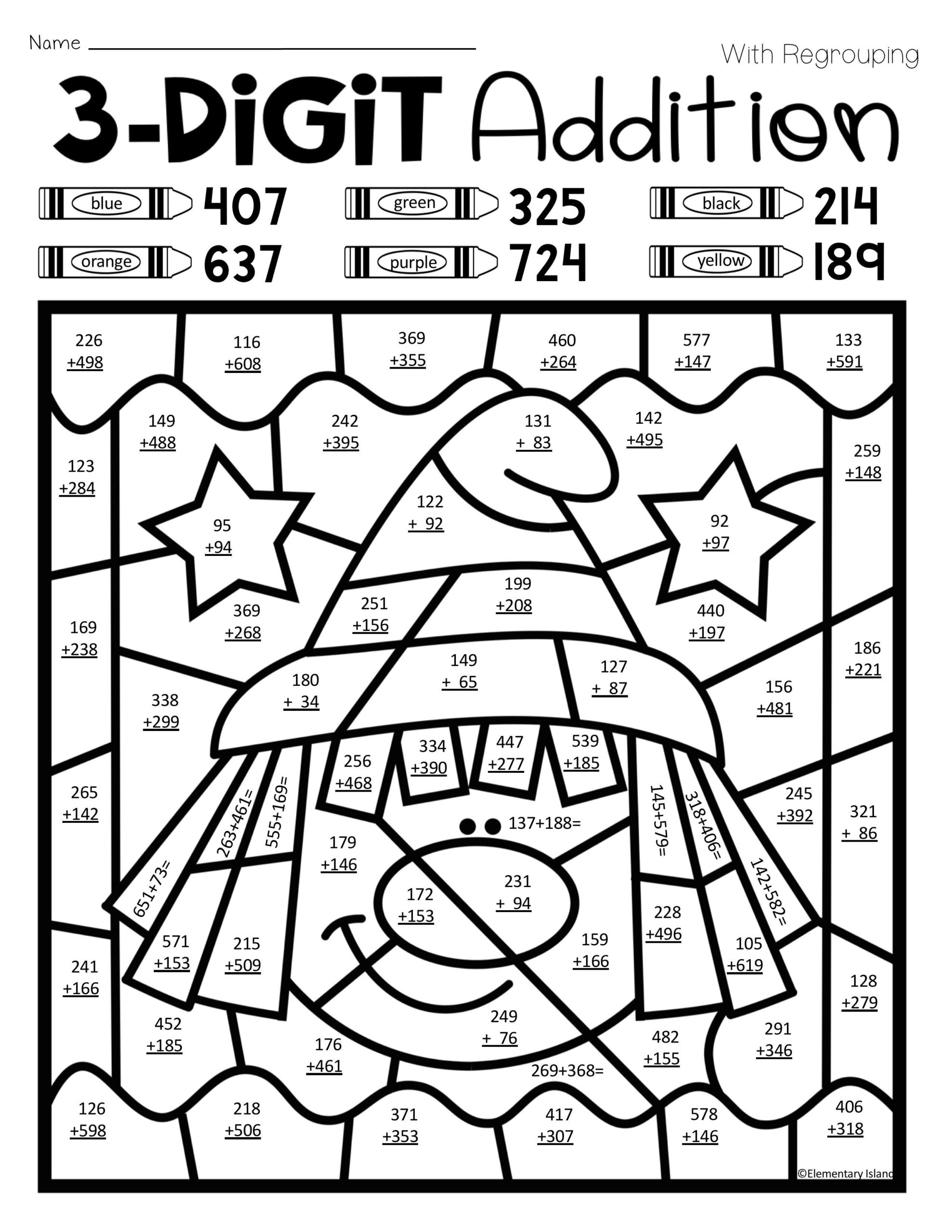 80 Printable Color By Multiplication Worksheets 2