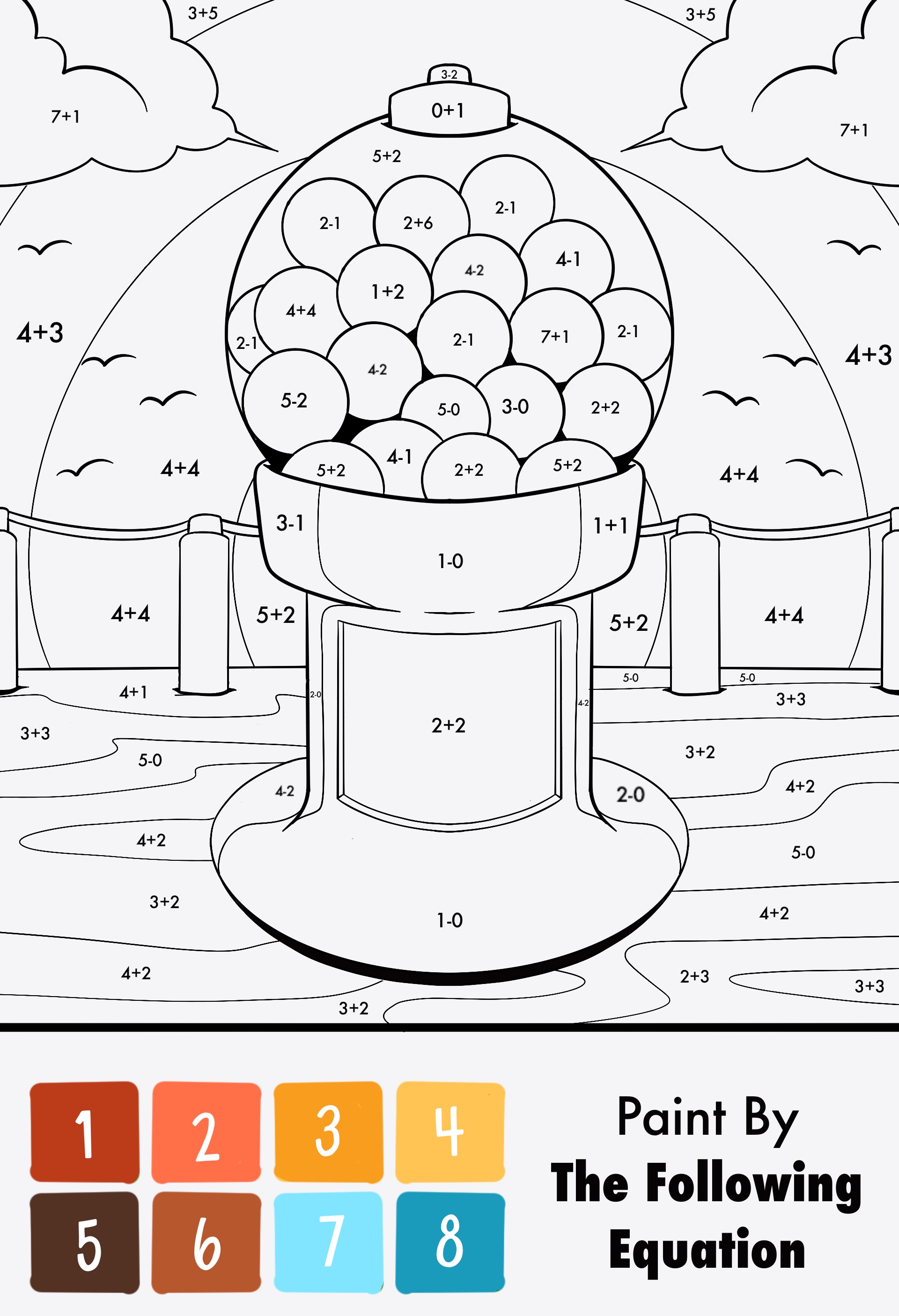 80 Printable Color By Multiplication Worksheets 28