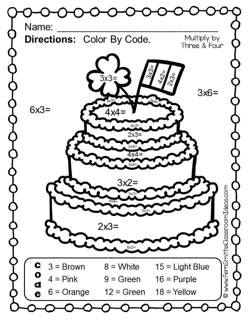 80 Printable Color By Multiplication Worksheets 29