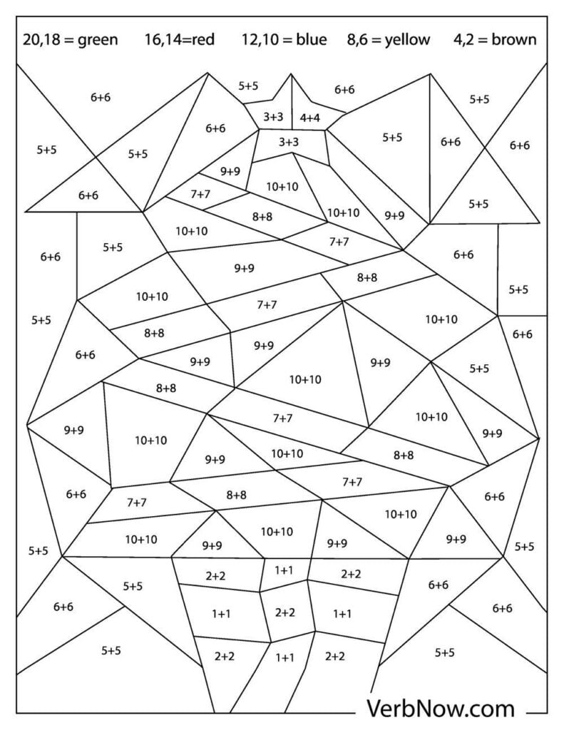 80 Printable Color By Multiplication Worksheets 55