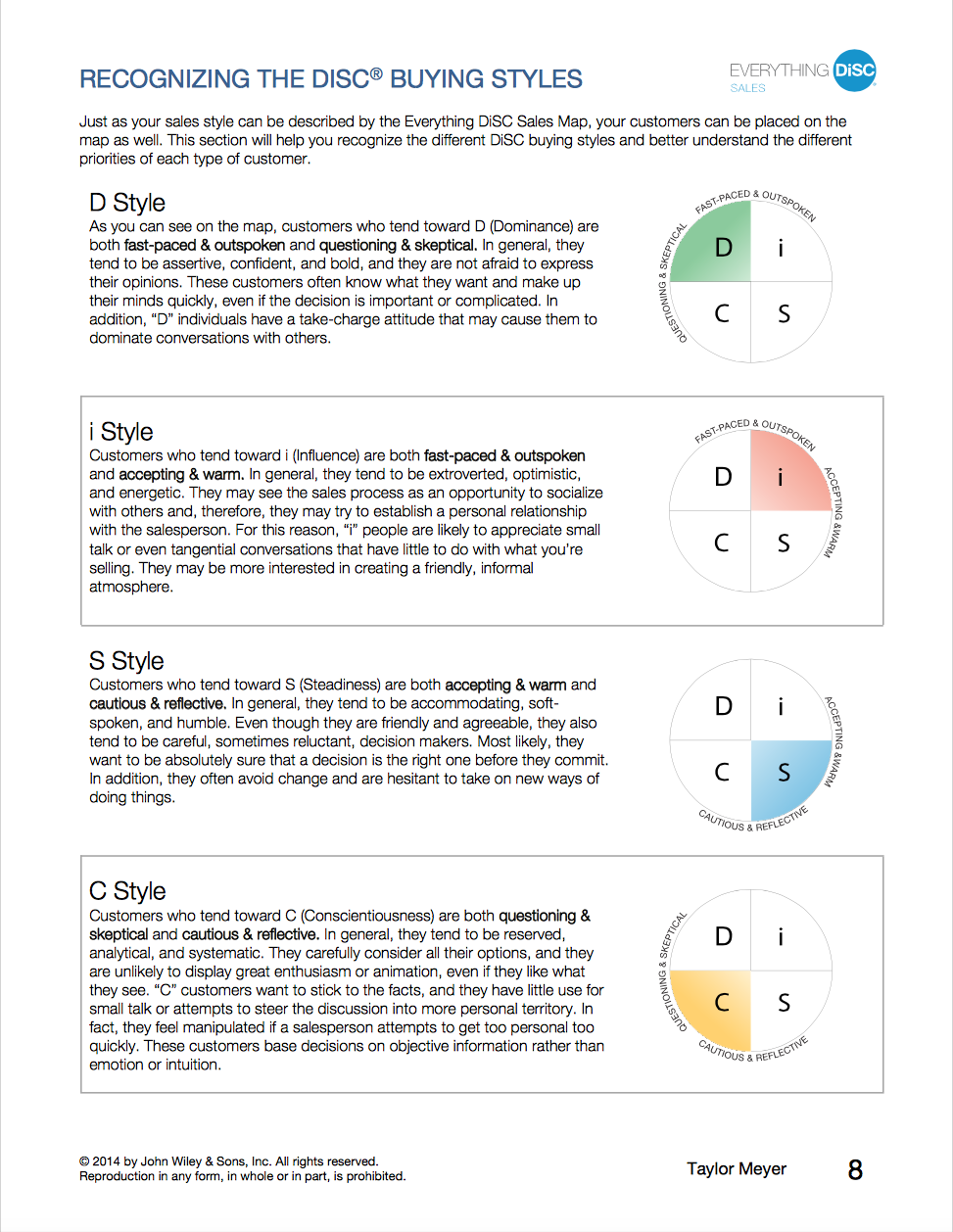 80 Printable Disc Assessment Worksheet Pdf 31