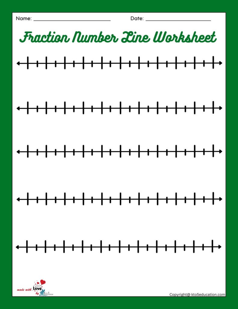 80 Printable Fraction Number Line Worksheet 11