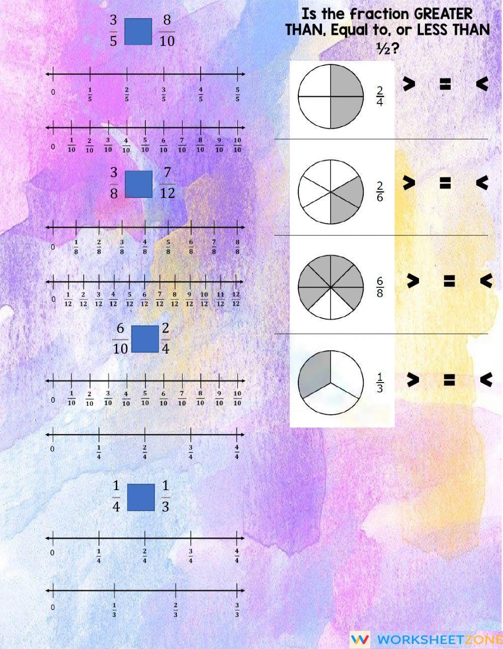 80 Printable Fraction Number Line Worksheet 22